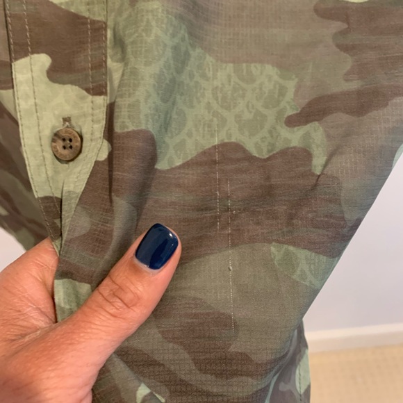 Mens Reel Legends green camo button down fishing shirt S - Picture 5 of 10